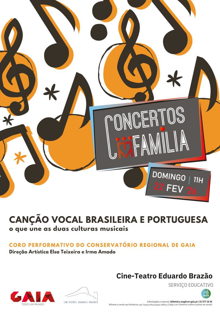 Cartaz: Canção Vocal Brasileira e Portuguesa – o que une as duas culturas musicais